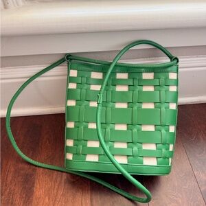 Green Woven Crossbody Bag